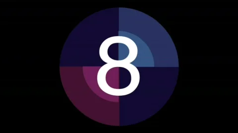 Spinning wheel countdown Stock Footage 547647