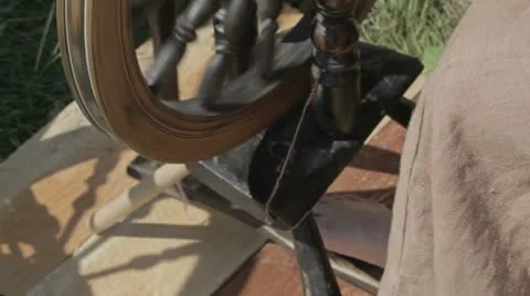Spinning wheel Stock Footage 11697588