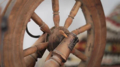 Spinning wheel Video stock 94496301