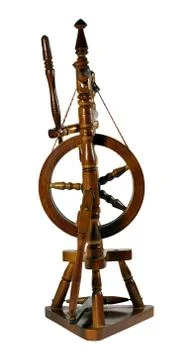 Spinning wheel isolated Foto stock