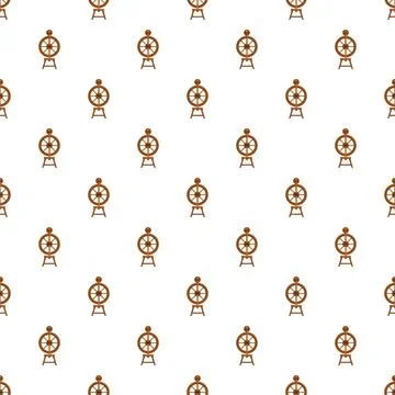 Spinning wheel pattern creating textile craft background Stock Illustration