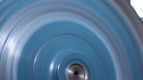 Spinning wheel of thread factory Stock Footage 77044952