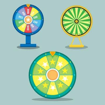 Spinning Wheels Game Collection Stock Illustration