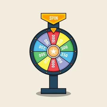 Spinning Wheels Game Stock Illustration