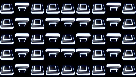 Spinning White Box VJ Loops Stock Footage 74359345