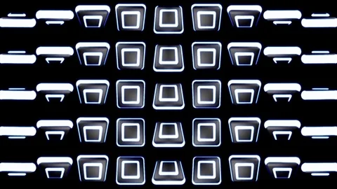 Spinning White Box VJ Loops Stock Footage 74359382