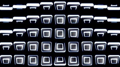 Spinning White Box VJ Loops Stock-Footage 74359548