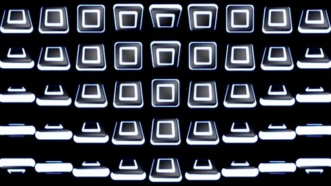 Spinning White Box VJ Loops Stock Footage 74359557