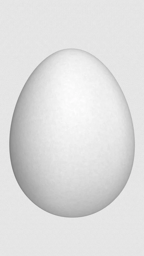 Spinning white chicken egg demonstration rendered in UHD as PNG with alpha Stock Footage 271131357