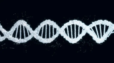 Spinning white DNA chain Stock Footage 36783651