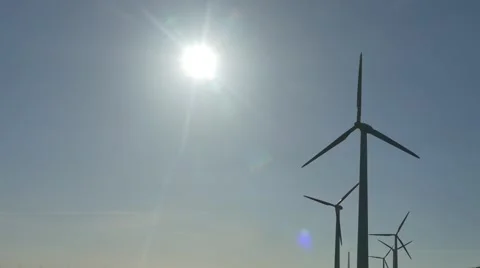 Spinning wind turbines Stock Footage 49274901