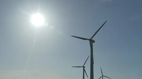 Spinning wind turbines Vidéo 49274926