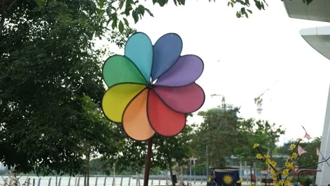 Spinning of Windmill Stock Footage 221501258