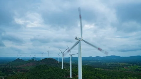 Spinning Windmills Stockbeeldmateriaal 115626129