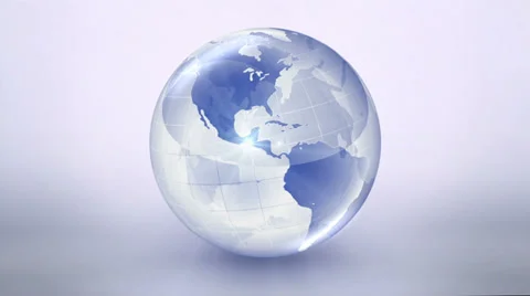 Spinning World Globe Stock Footage 33422502