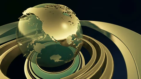 Spinning World Globe Video stock 36585063