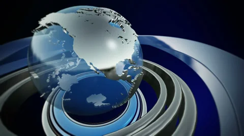 Spinning World Globe Video stock 36585091
