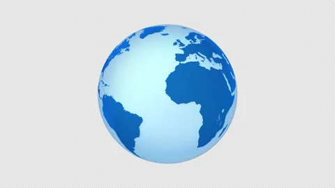 Spinning world isolated transparent globe Stock Footage 205591284