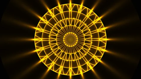 Spinning Yellow Ring of Sine Waves Видео 139739779