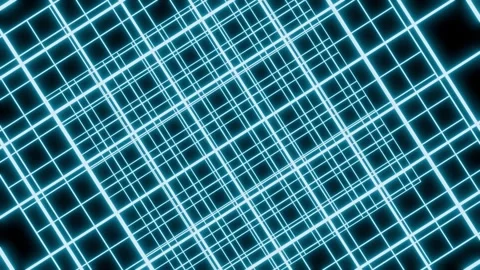 Spinning your way through the glowing grids in space Stock Footage 320619645