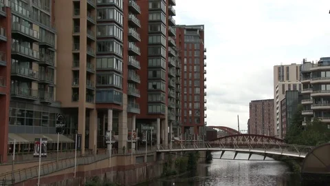 Spinningfields Riverside Stock Footage 79655410