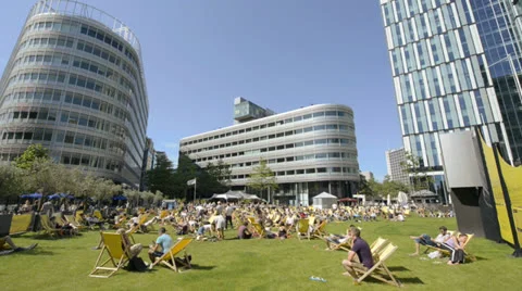 Spinningields, Manchester 库存影片 22773914