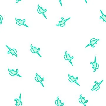 Spinosaurus dinosaur vector seamless pattern sign Stock Illustration
