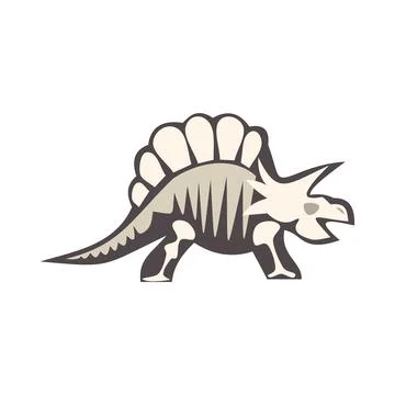 Spinosaurus skeleton walking in profile view Ilustración de archivo