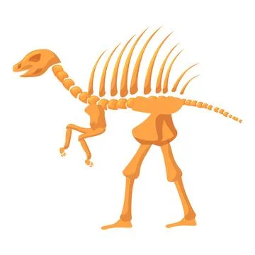 Spinosaurus skeleton walking on two legs Stock Illustration