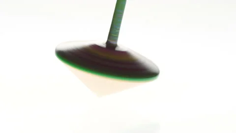 Spintop spinning on white background 動画素材 138444687