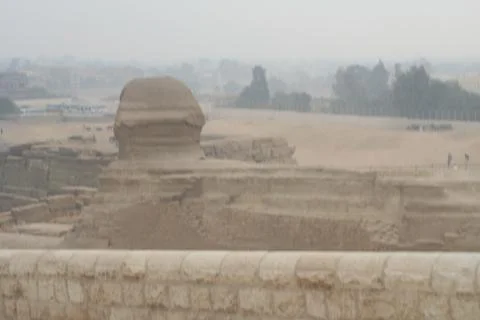 Spinx And The Great Pyramids Stock Photos