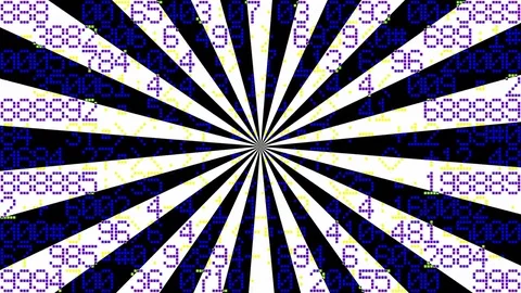 Spiral abstract background pattern motion code numbers data hypnotic loop Stock Footage 82605261