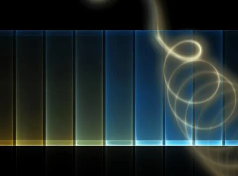 Spiral and translucent plates Stock Illustration