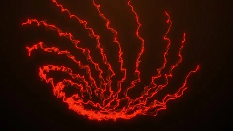 Spiral animation of waves. Waves moving in a spiral. Fire flower. Stock Footage 308148366