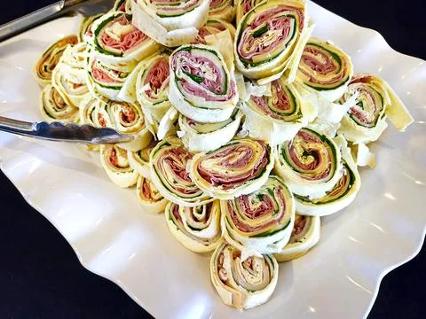 Spiral Appetizer Platter Stock Photos