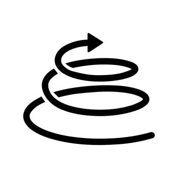 Spiral up arrow icon design in flat style. Stock Illustration