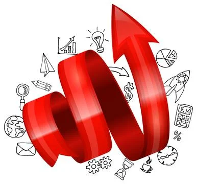 Spiral Arrow Stock Illustration