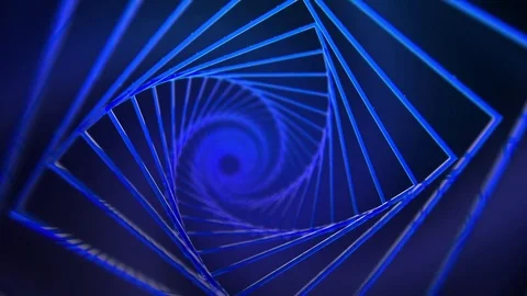 Spiral background of blue squares with the glow effect Stock Footage 82294094