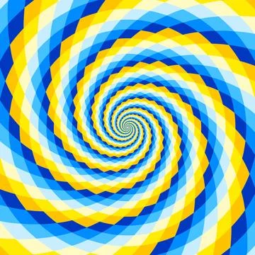 Spiral background, optical illusion of movement, vector illustration opt art  Stock Illustration