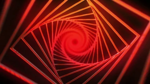 Spiral background of red squares with the glow effect Stockbeeldmateriaal 82212645