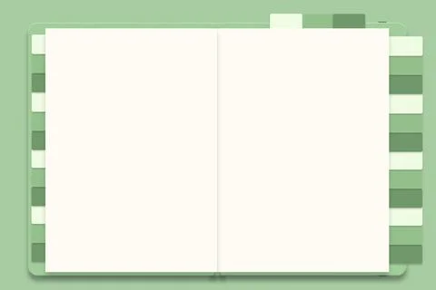 Spiral binder notebook, journal mockup template with white paper. blank not.. Stock Illustration