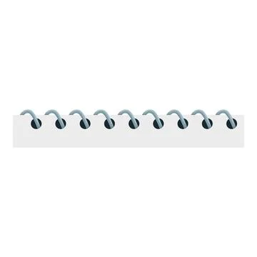 Spiral binder wire holding sheets of paper together Stock Illustration
