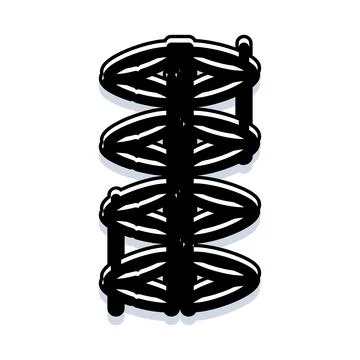 Spiral binding wire icon vector illustration design Stock Illustration