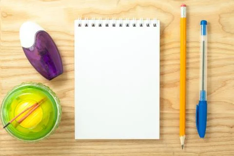 Spiral blank notebook Stock Photos