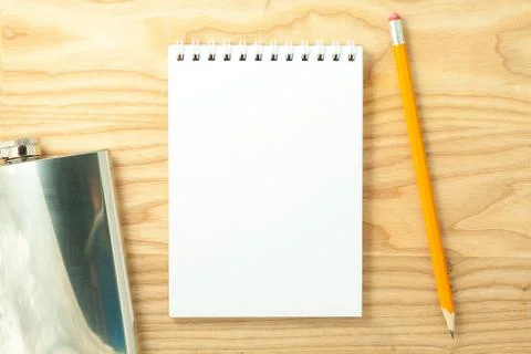 Spiral blank notebook Stock Photos