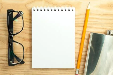 Spiral blank notebook Stock Photos