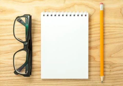 Spiral blank notebook Stock Photos