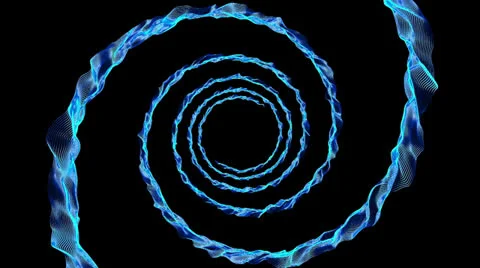 Spiral blue energy rotation Loop Stock Footage 25851367