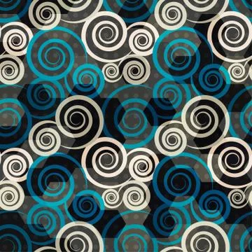 Spiral blue seamless Stock Illustration