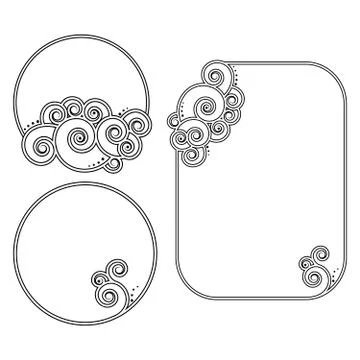 Spiral Borders イラスト素材